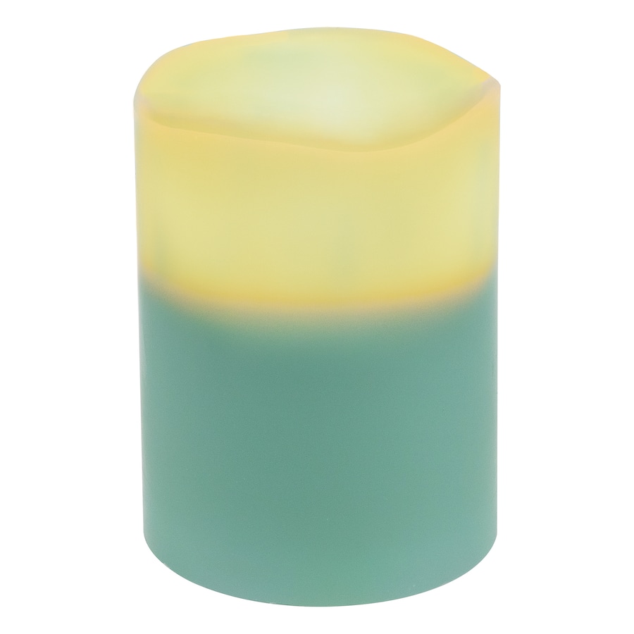Northlight Flameless LED Lighted 3 Wick Flickering Wax Pillar Candle 8 ...