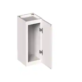 Boyel Living - 12-in W x 18-in H x 12-in D Slim Shaker RTA Kitchen Wall Cabinet with Soft-Close - Snow White