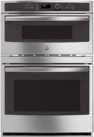 GE - 30" Single Electric Wall Oven with Built-In Microwave - Stainless Steel - Front_Zoom