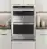 Left. GE - 30" Single Electric Wall Oven with Built-In Microwave - Stainless Steel.