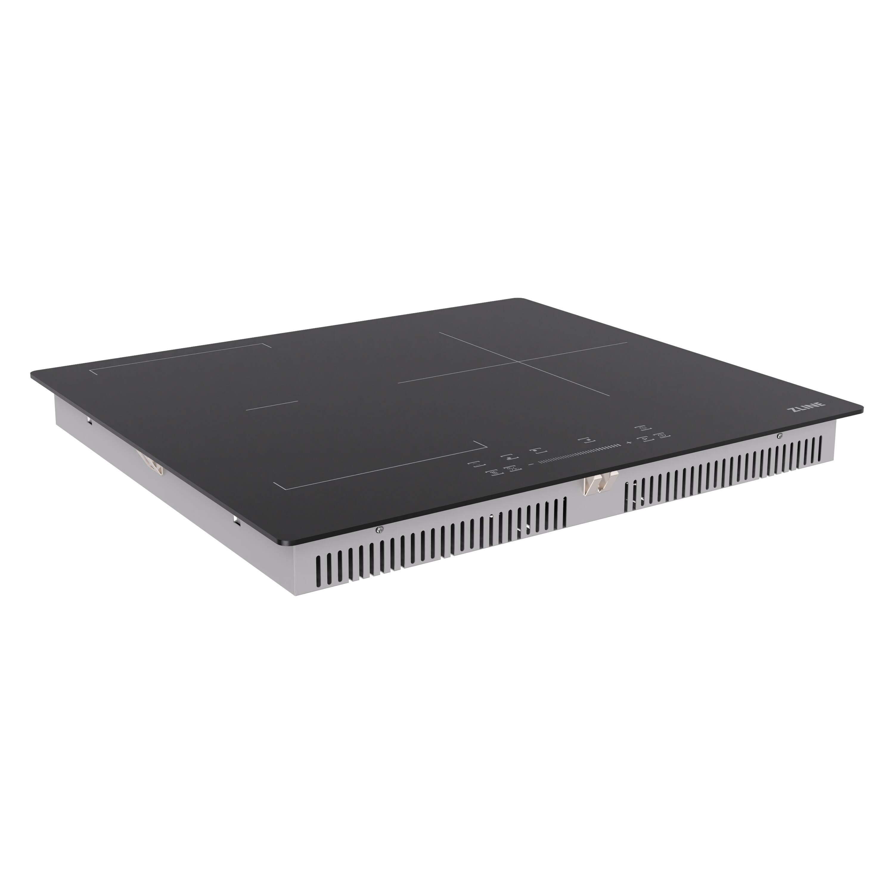Alt View 8. ZLINE - 24 in. Built-In Induction Cooktop with Anti-Scratch Glass and 3 Elements - Black.