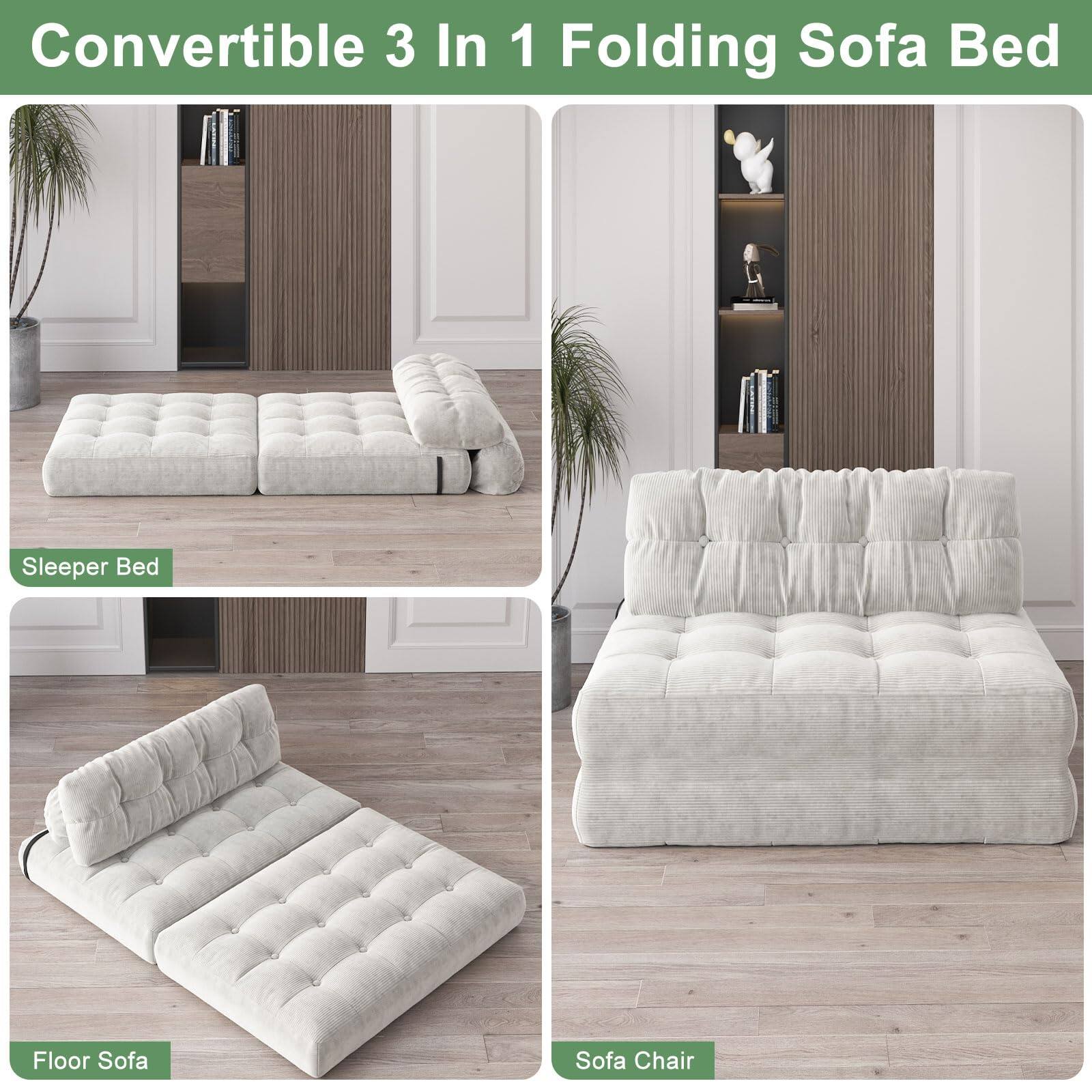 Convertible 3 In 1 Folding Sofa Bed

- Sleeper Bed
- Floor Sofa
- Sofa Chair