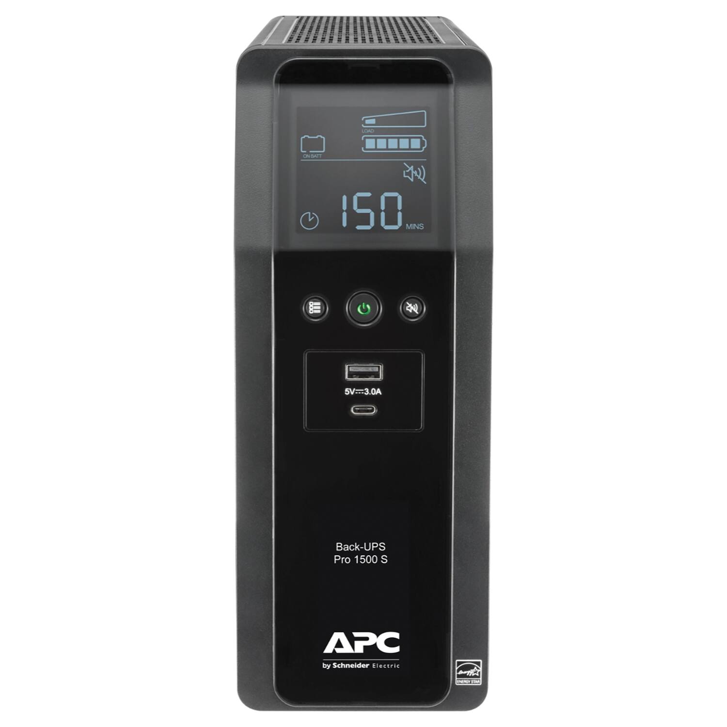 APC by Schneider Electric  
Back-UPS Pro 1500 S  
5V=3.0A  
150 MINS
