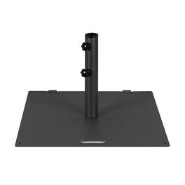 Gymax - 50 LBS Patio Umbrella Base Stand 24'' Outdoor Square Market Handle Wheel - Black