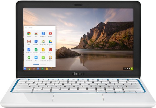  HP - Pavilion 11.6&quot; Chromebook - Exynos - 2GB Memory - 16GB Hard Drive - Piano White/Blue