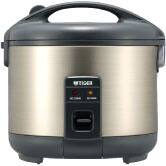 Angle. Tiger - JNPS10U 5.5CUP Rice Cooker - Stainless Steel.