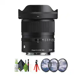 Sigma - 12mm f/1.4 DC Contemporary (Sony E) Bundle 2 - Black