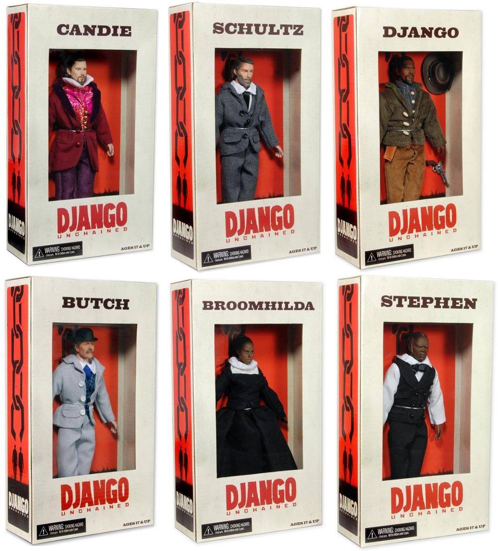 Django Unchained Series 1 8" Action Figure Set Of 6