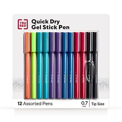 TRU Quick Dry Gel Stick Pen
12 Assorted Pens
0.7 mm Tip Size