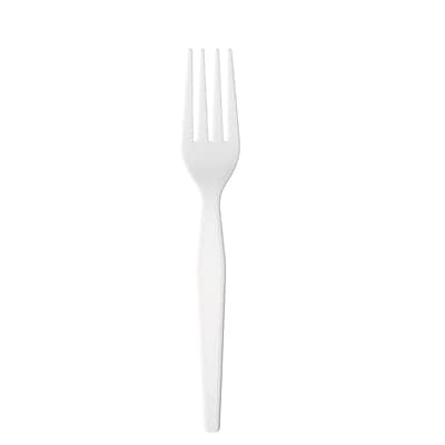 Alt View 3. Dixie - Plastic Fork, Heavy-Weight, 1000/Carton - White.