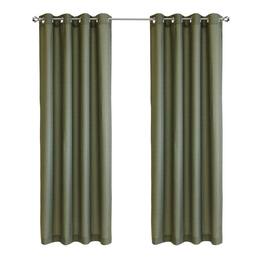 Commonwealth Home Fashions - Habitat Cameron Light Filtering Slub Textured Grommet Curtain Panel 52" x 108" - Olive