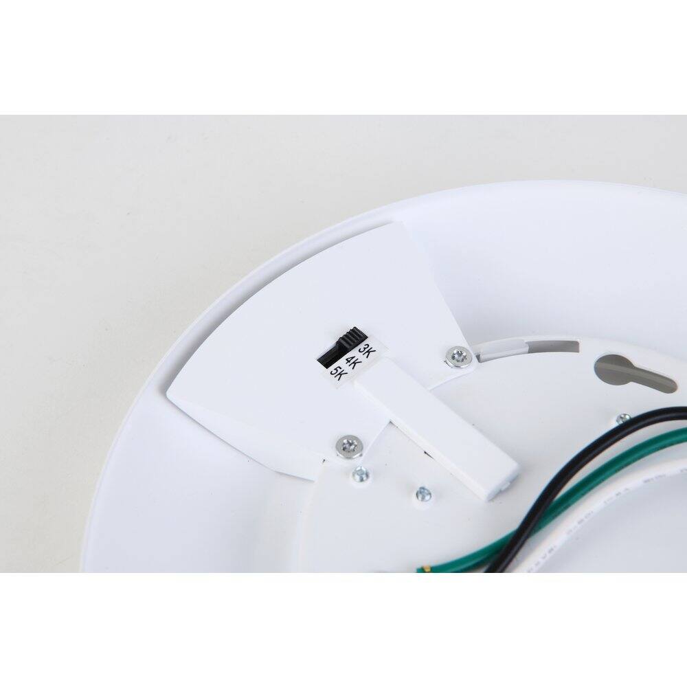 Back. Elitco Lighting - 5 Inch 3000K-5000K Selectable 10W 600 Lumens Disk Light In White Pack Of 4 - White.