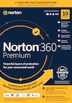 Norton - 360 Premium (10 Device) Antivirus Internet Security Software + VPN + Dark Web Monitoring (1 Year Subscription) - Android, Mac OS, Windows, Apple iOS