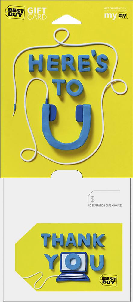 Front. Best Buy® - $30 Thank You Here's To You Gift Card - Multi.