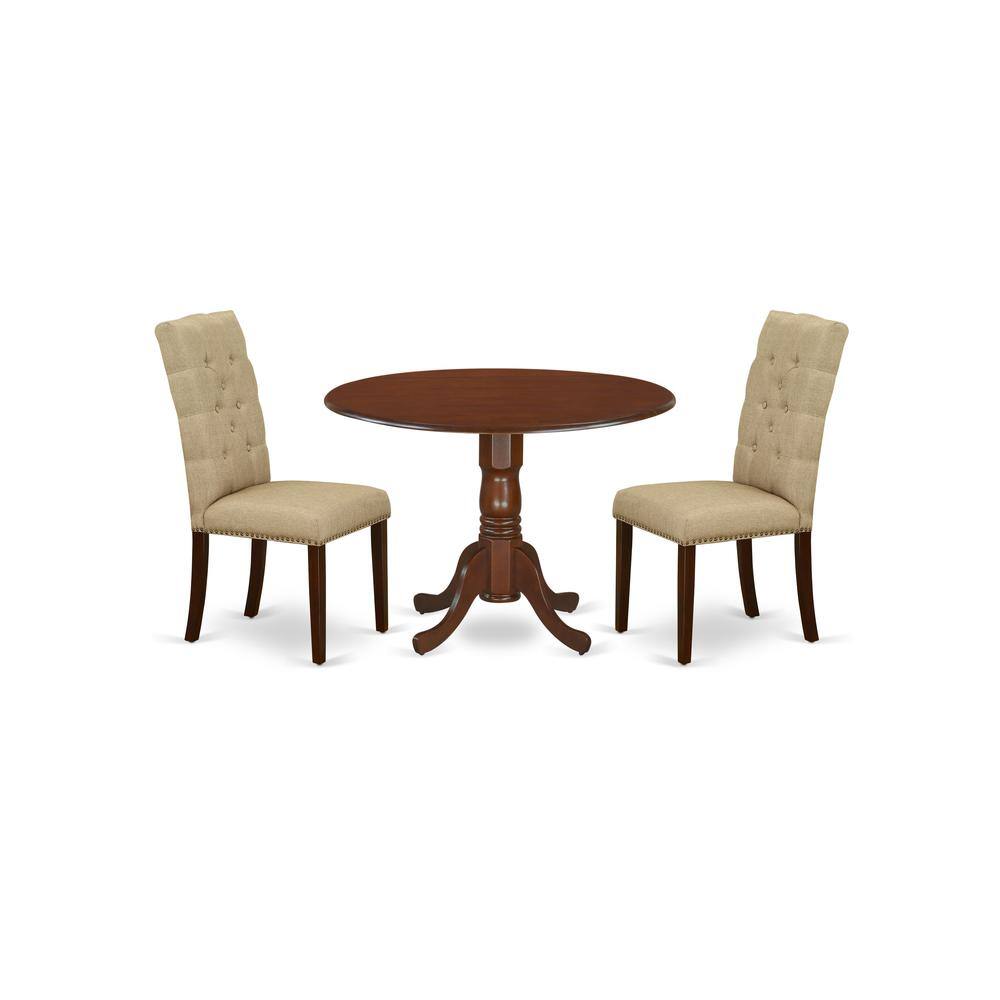 Back. East West Furniture - Dining Room Set Mahogany - Brown.