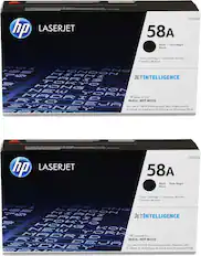 hp LASERJET CF258A 58A Black Tinta Negra Noire Toner Cartridge / Cartouche de toner Cartucho de tóner JETINTELLIGENCE HP LaserJet Pro M404, MFP M428 For use in North America and Latin America only utiliser en Amérique du Nord et en Amérique latine