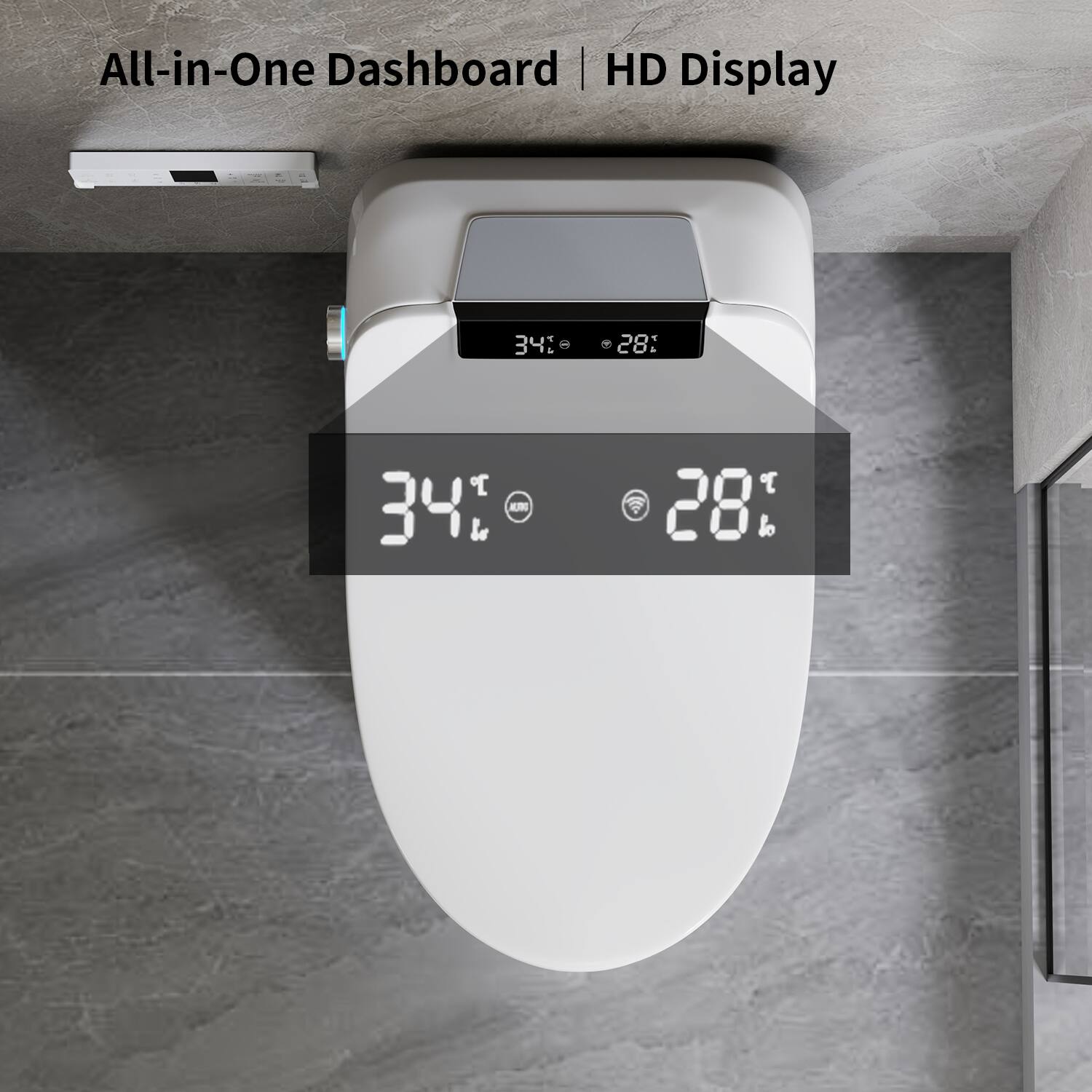 All-in-One Dashboard | HD Display

34°C | 28°C