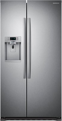 Samsung 22.3 Cu. Ft. Counter-Depth Side-by-Side Refrigerator with Thru ...
