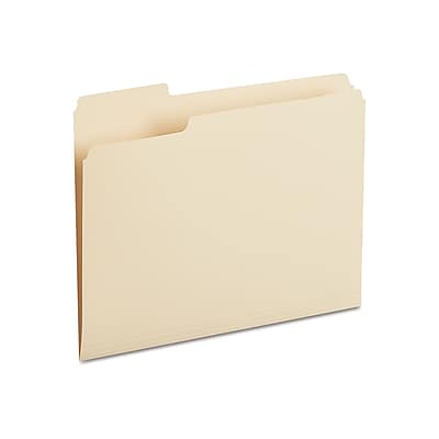Staples - 30% Recycled File Folders, 1/3-Cut Tab, Left Position, Letter Size, 100/Box (ST116749/116749) - Manila