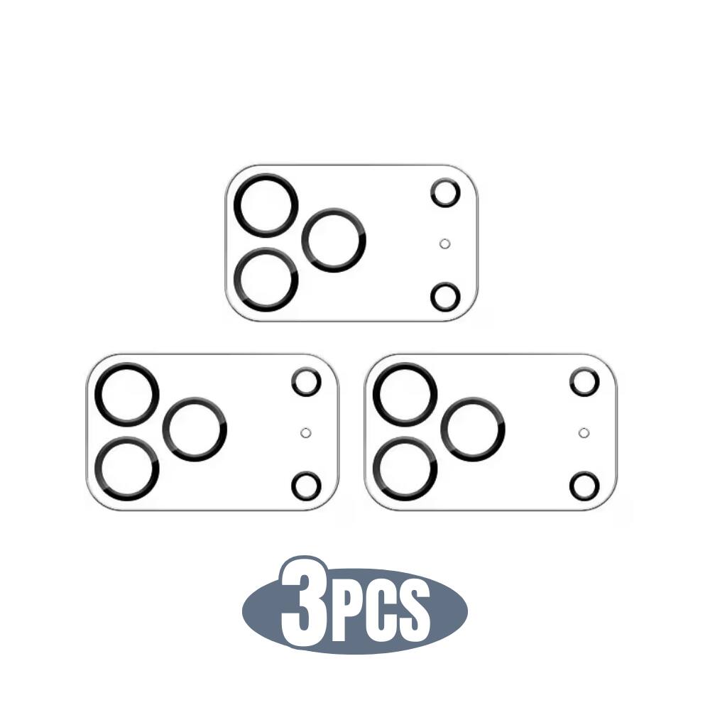 Alt View 4. Qixxronics - 3 Pack Qixxronics for iPhone 17 Pro Camera Lens Protector Tempered Glass Clear Compatible with iPhone 17 Pro [3-Pack] - Clear.