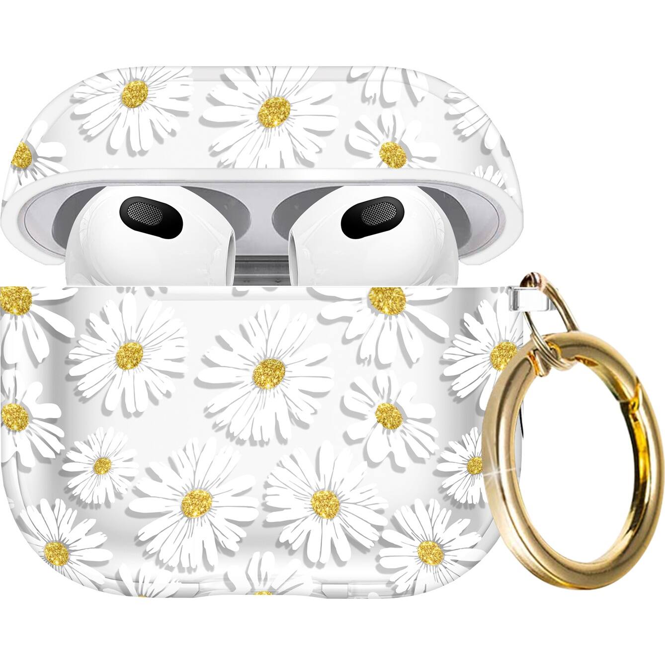 Alt View 11. SaharaCase - Hybrid Flex Case for Apple AirPods 3 (3rd Generation) - Clear/Yellow.