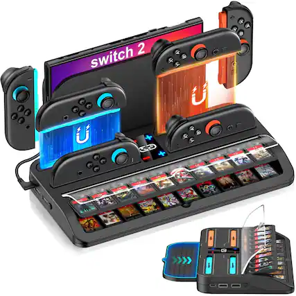 Front. Kitcheniva - Console And Joy-cons Charging Dock For Nintendo Switch 2 (2025).
