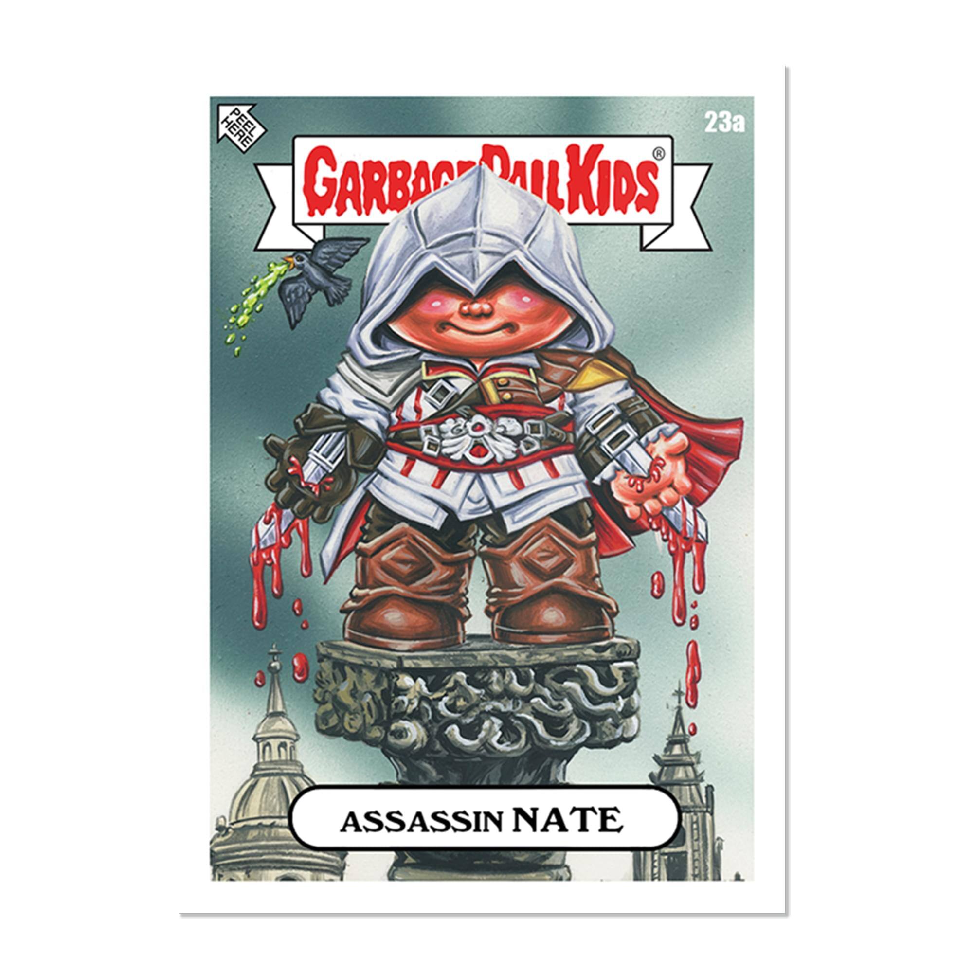 Here Peel 23 Garbage Pail Kids Assassin Nate