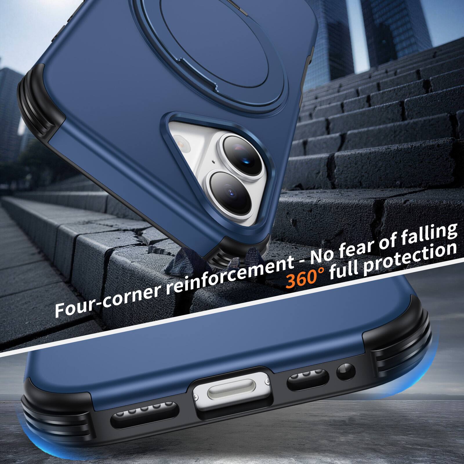 Four-corner reinforcement - No fear of falling  
360° full protection