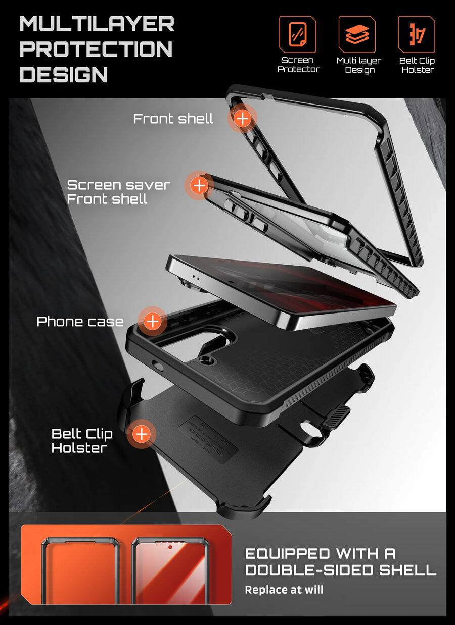 MULTILAYER PROTECTION DESIGN

Screen Multi layer Protector Design AE Belt Clip Holster

Front shell + Screen saver Front shell + Phone case + Belt Clip Holster + EQUIPPED WITH A DOUBLE-SIDED SHELL Replace at will