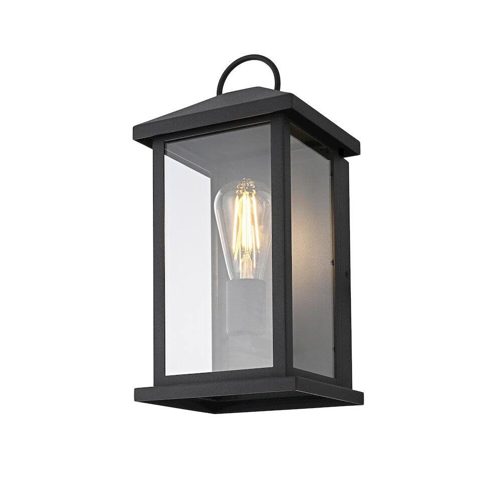 Left. Elegant Lighting - Neil 7 Inch Outdoor Wall Sconce In Black - Black.