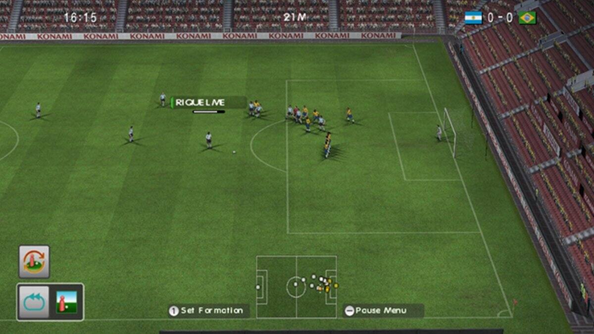 16:15 21M NAMI KONAMI KONAMI KONAMI KONAMI KONAMI KONAMI KONAMI KONAMI 0 - 0 RIQUELME 1 Set Formation Pause Menu