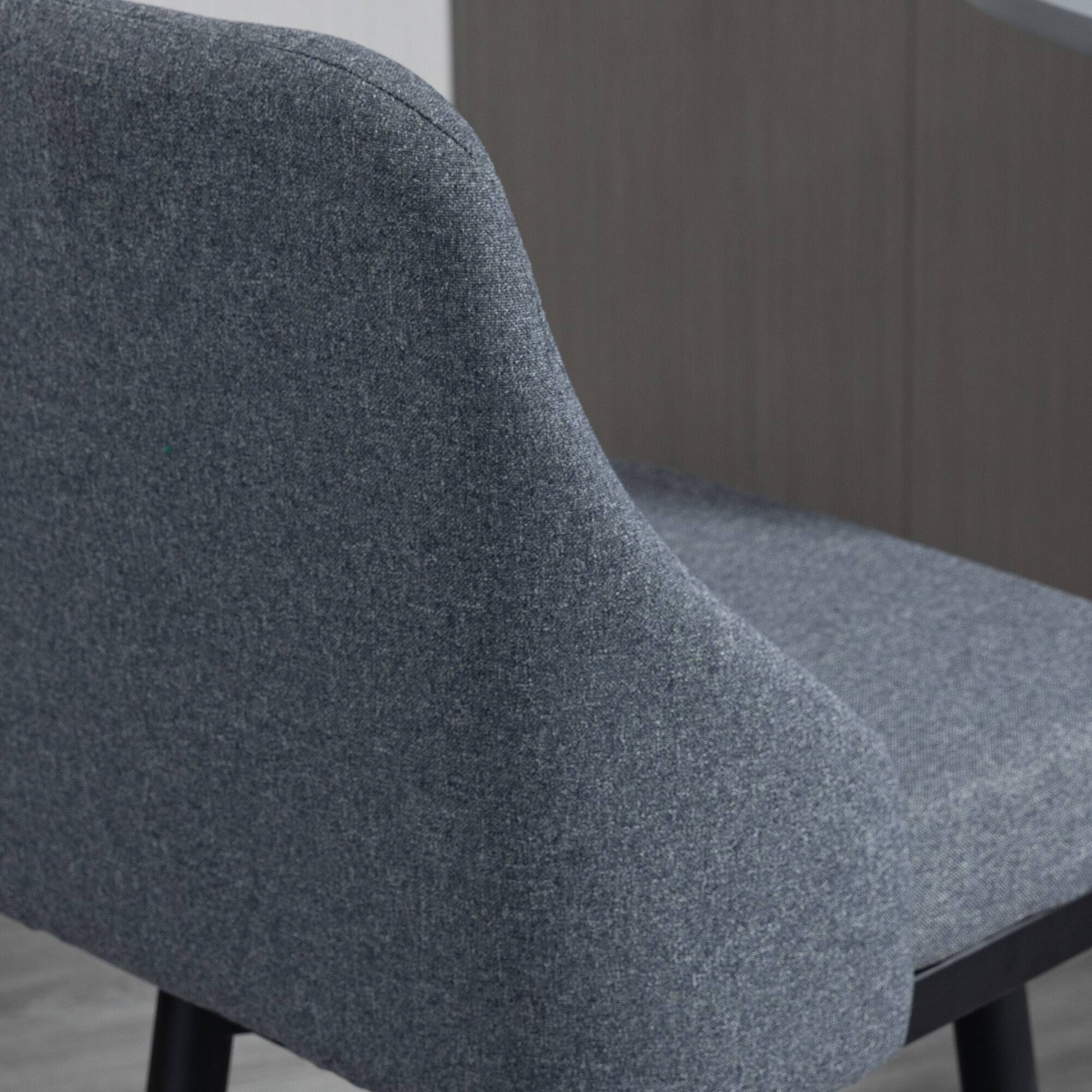 Alt View 8. Homcom - Bar Height Bar Stools Set of 2, Modern 360° Swivel Barstools, 29.5 Inch Seat Height Upholstered Kitchen Chairs - Dark Grey.