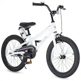 RoyalBaby - Freestyle Outdoor Kid's Sporty Bicycle with Kickstand, 18 Inch - White