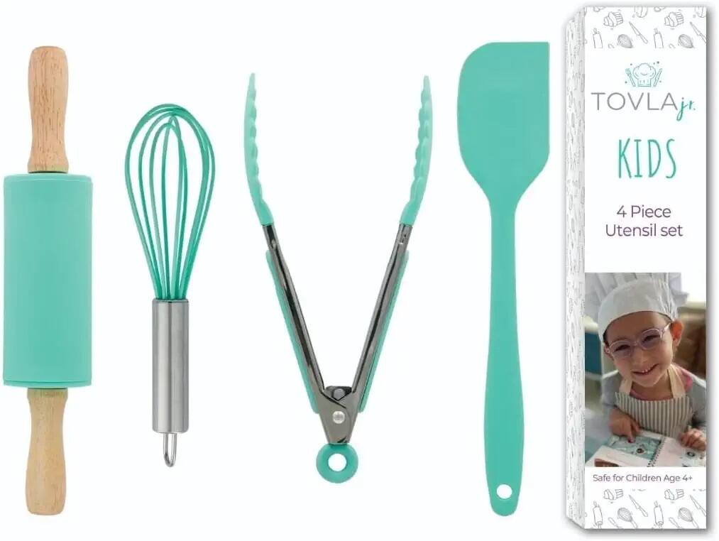TOVLA jr.  
KIDS  
4 Piece Utensil set  
Safe for Children Age 4+