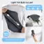 The text on the image is grouped and corrected as follows:

Light Yet Built to Last Feels as light as a leaf

S 2.5oz M 3.2oz L 4.2oz
113-154 lbs
100% Nylon
Tensile Strength: 113-154 lbs