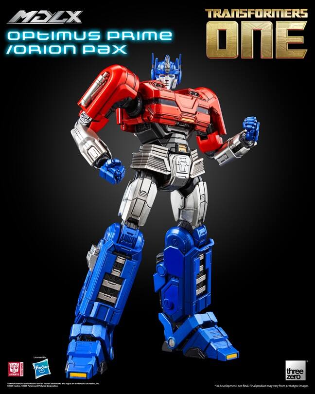 MELX TRANSFORMERS OPTIMUS PRIME / ORION PAX

TRANSFORMERS ONE

*In development, not final. Final product may vary from prototype images.
