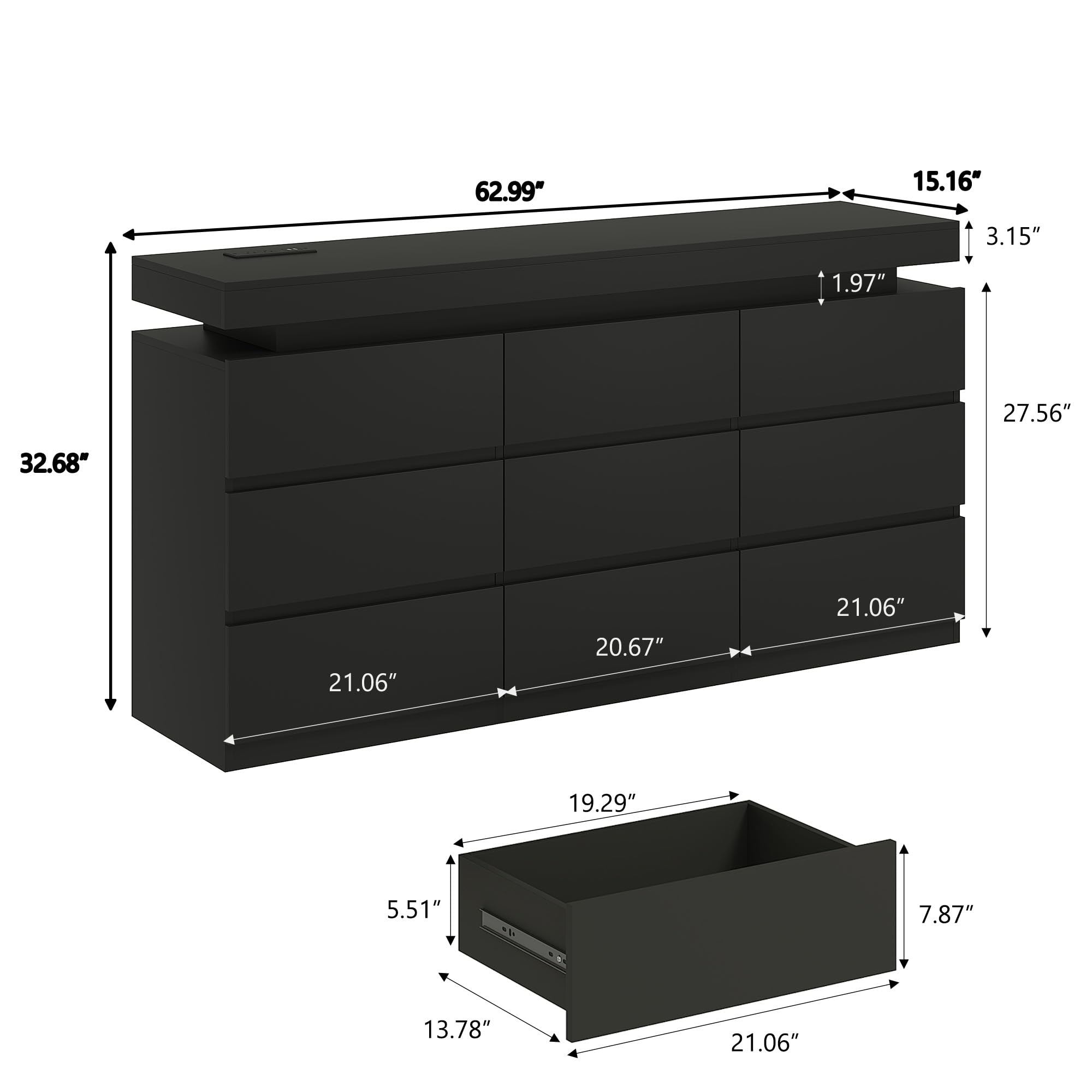 62.99"  
15.16"  
3.15"  
1.97"  
27.56"  
32.68"  
21.06"  
20.67"  
21.06"  
19.29"  
5.51"  
7.87"  
13.78"  
21.06"