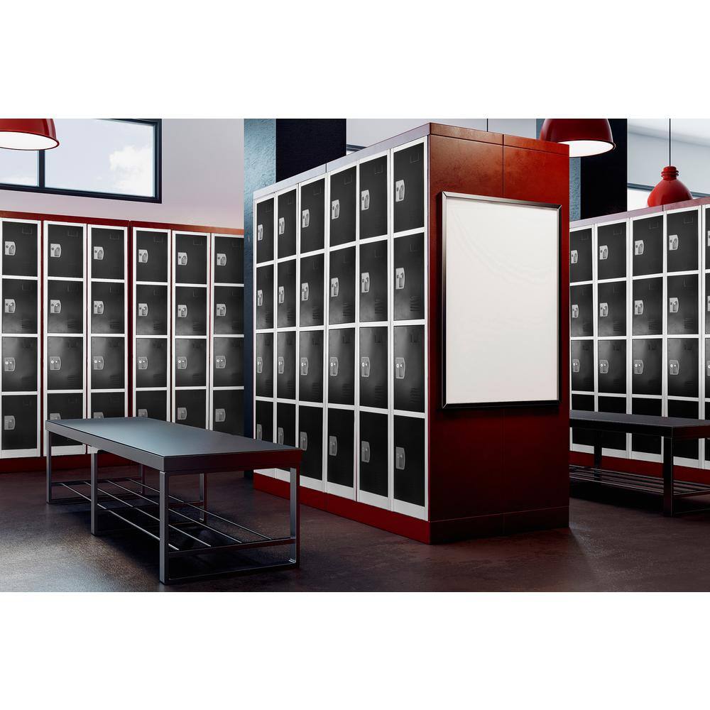 Alt View 2. AdirOffice - Storage Locker 629-Series 72" H 4-Tier Steel Key Lock 4-Shelf Locker with Key Lock, 4/Pack - Black.