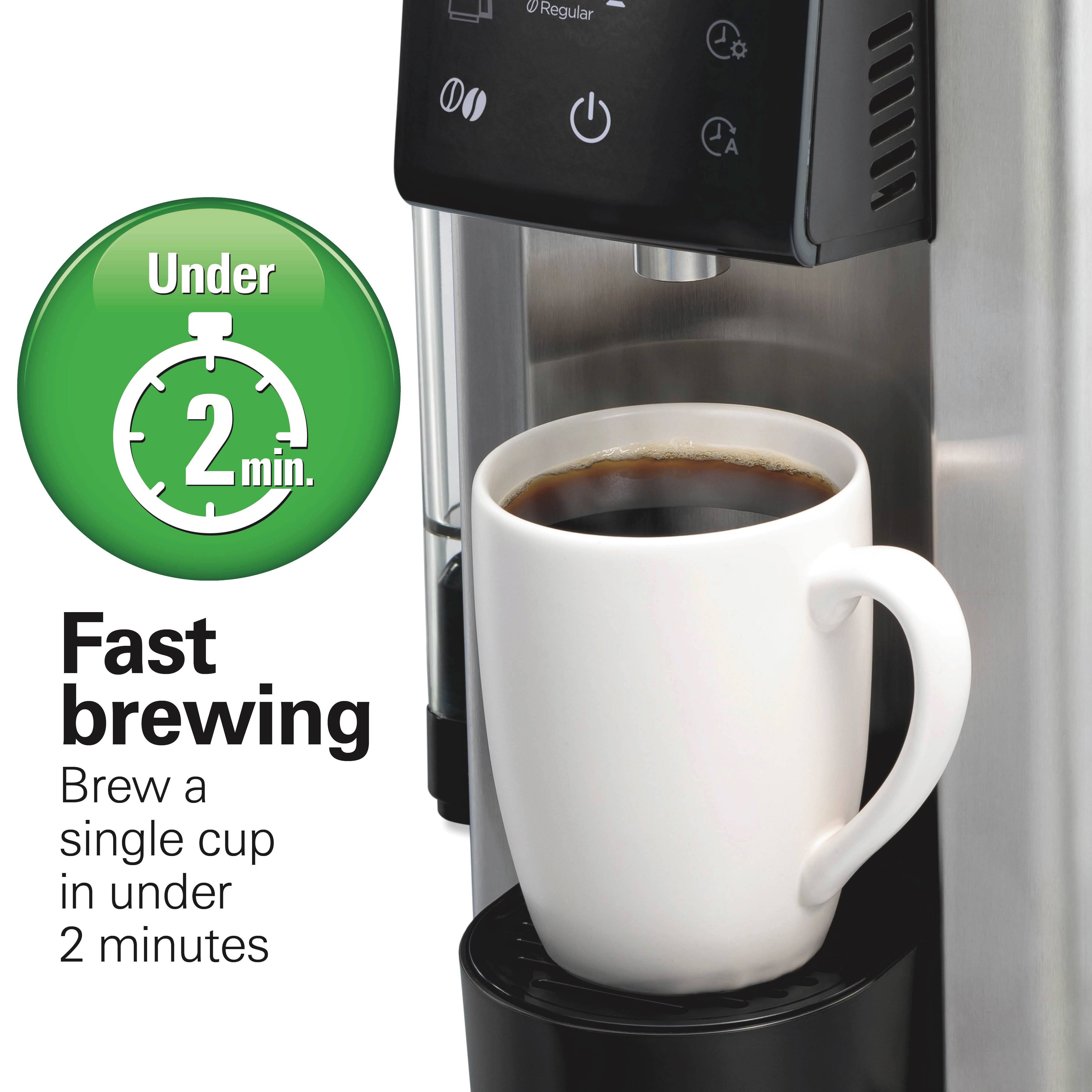 Regular

Under 2 min.

Fast brewing
Brew a single cup in under 2 minutes