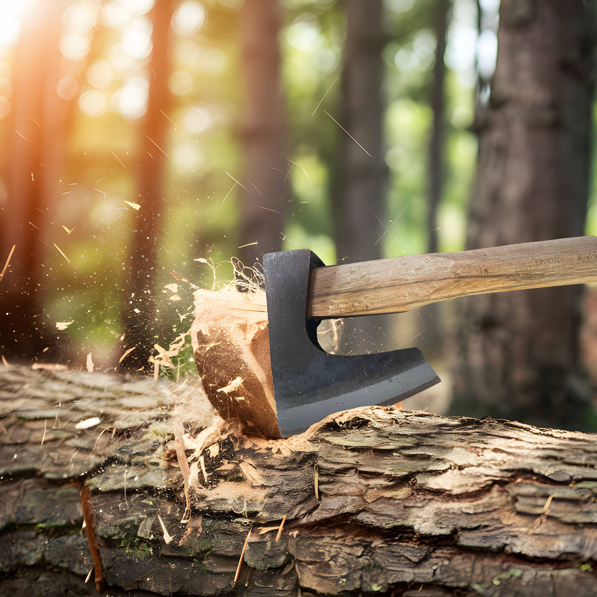 Alt View 4. Kings County Tools - Hatchet Axe for Camping, Gardening, Survival, and Bushcraft 13” Hand Axe Hatchet with High Carbon Steel Blade.