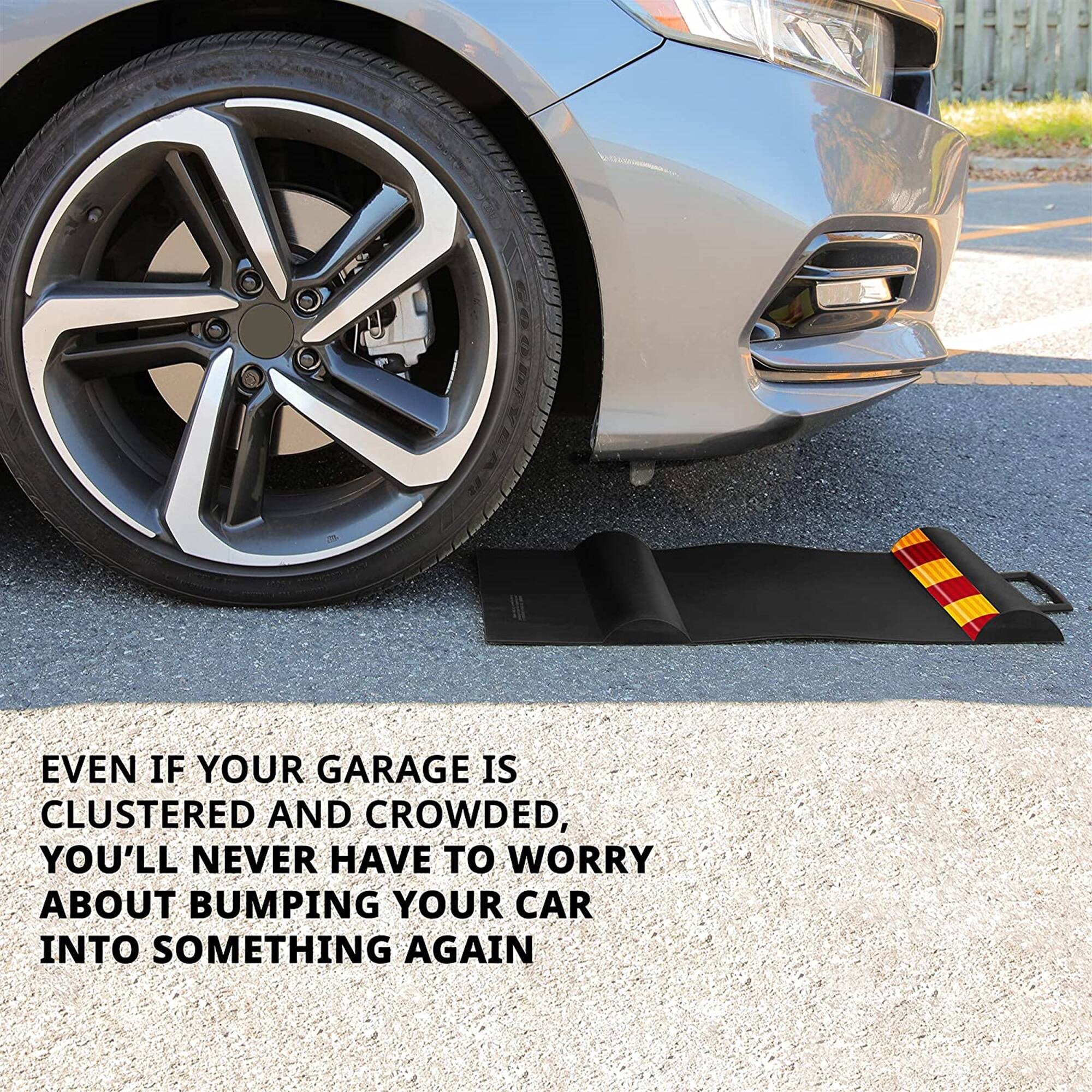 EVEN IF YOUR GARAGE IS CLUSTERED AND CROWDED, YOU'LL NEVER HAVE TO WORRY ABOUT BUMPING YOUR CAR INTO SOMETHING AGAIN