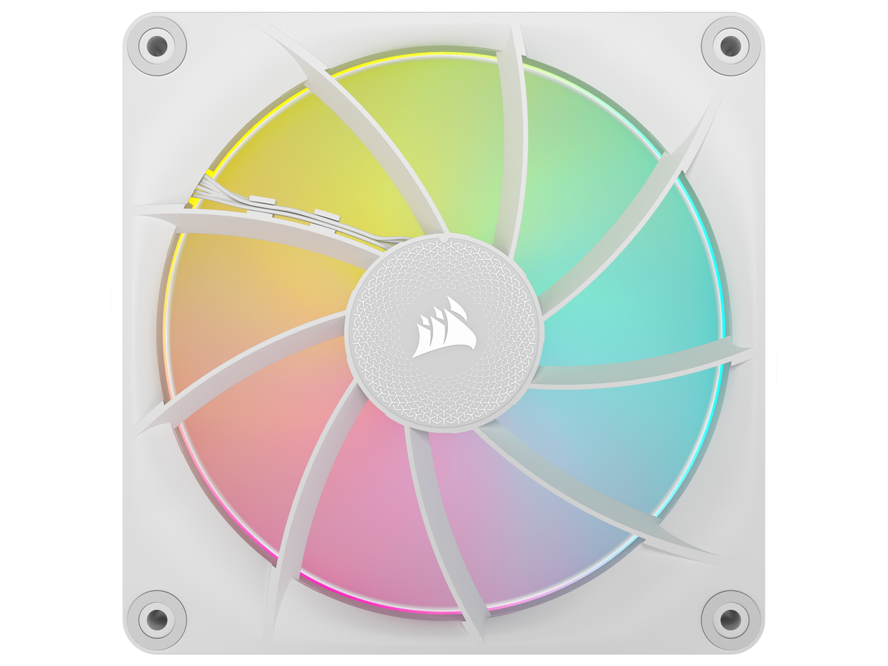 Alt View 7. CORSAIR - CORSAIR LX RGB Series, iCUE LINK LX140 RGB White, 140mm Fan, Single Pack - White.