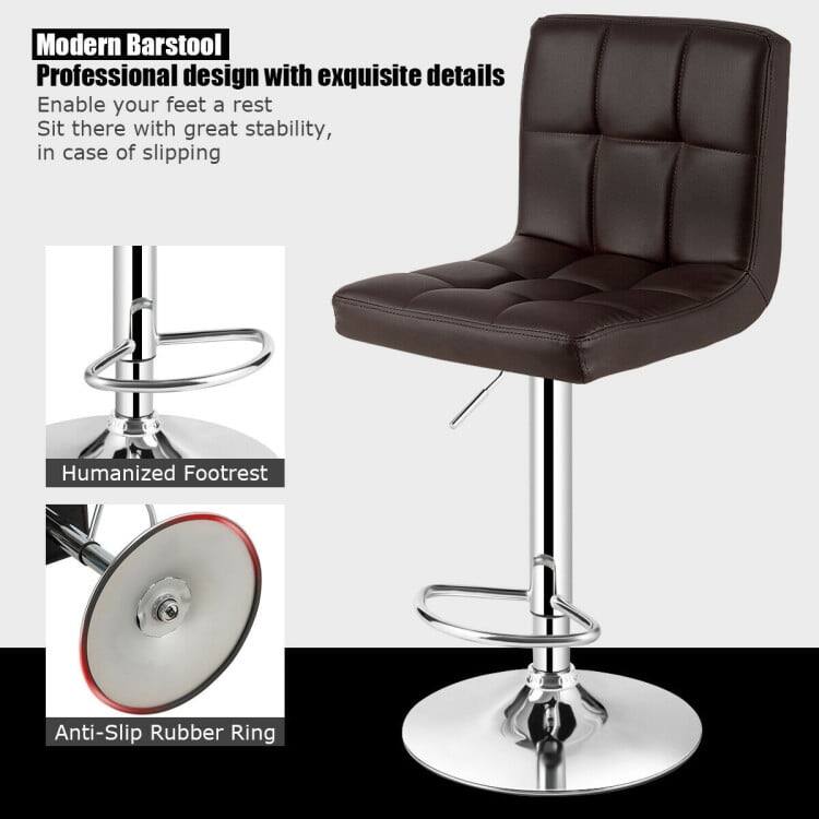 Modern Barstool  
Professional design with exquisite details  
Enable your feet a rest  
Sit there with great stability, in case of slipping  

Humanized Footrest  
Anti-Slip Rubber Ring