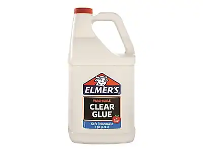 ELMER'S WASHABLE CLEAR GLUE
Safe | Nontoxic
1 gal (3.78 L)