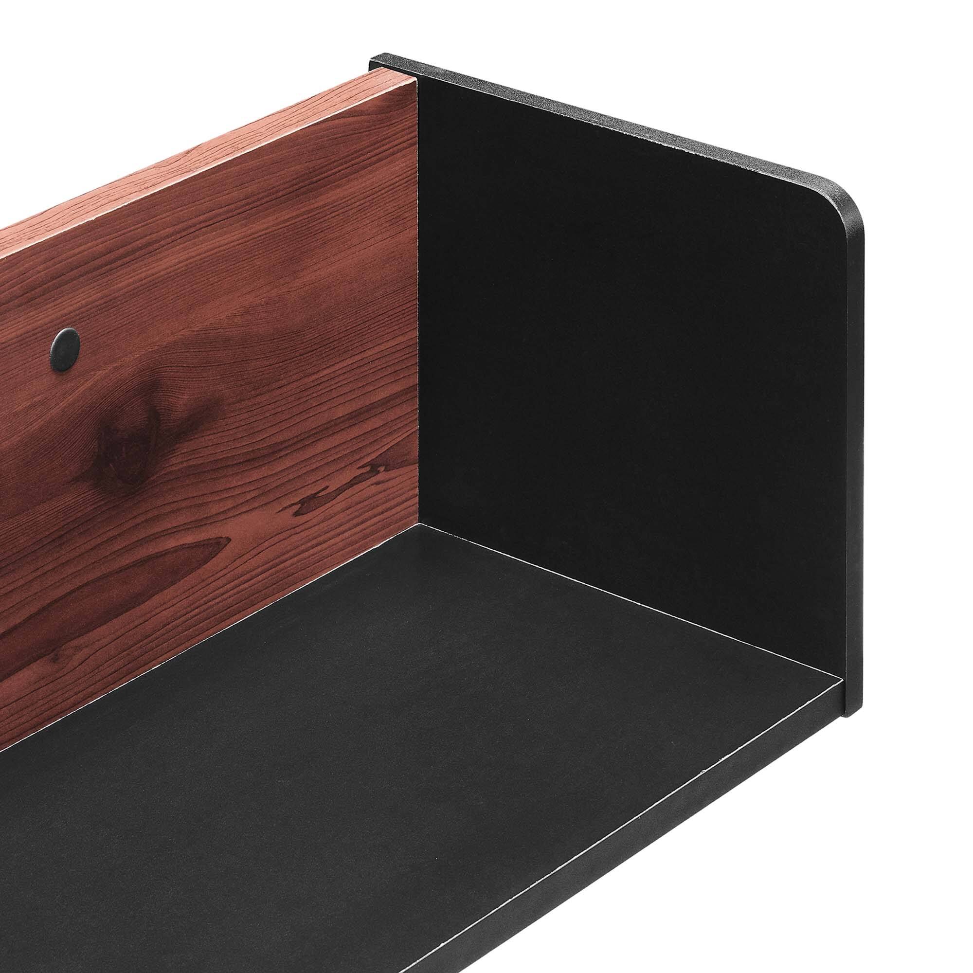 Alt View 4. Modway - Kinetic Wall-Mount Shelf by Modway - Black Cherry.