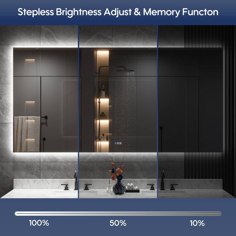 Stepless Brightness Adjust & Memory Function

- 100%
- 50%
- 10%