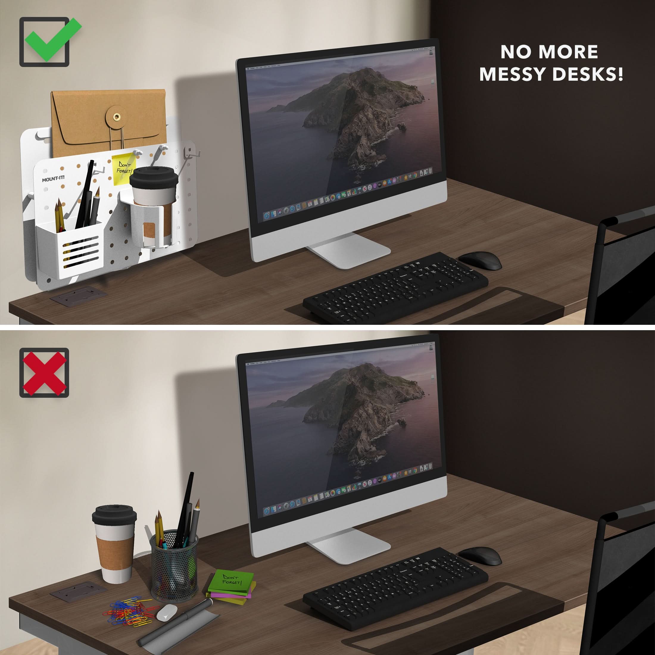 NO MORE MESSY DESKS!