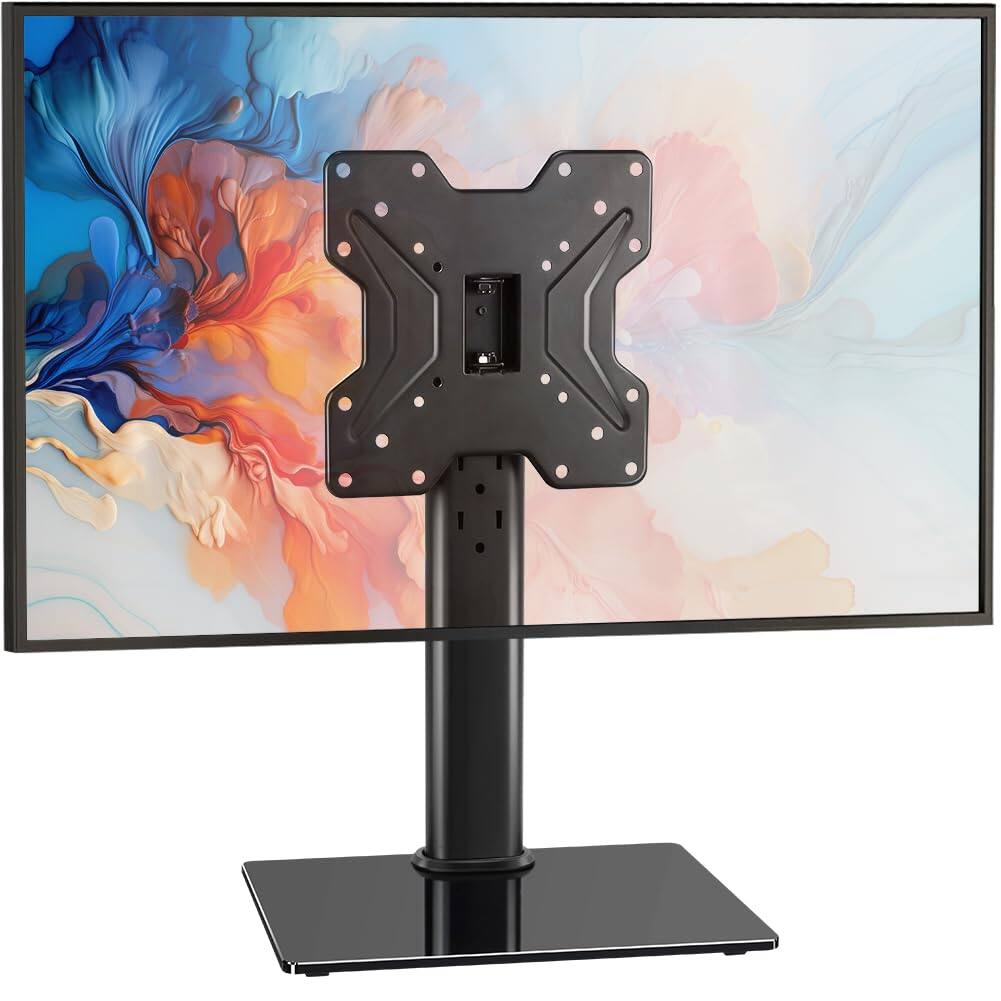 Front. Refined Abode Design - Universal Tv Stand For 13" 43" Tvs Swivel 4 Level Height Adjustable Table Top Mount Holds Up To - Default.