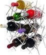 Epicureanist - 7-Bottle Abstract Wine Rack - Silver - Angle