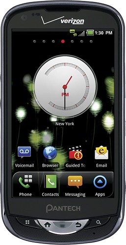 Front Standard. Pantech - Breakout 4G Mobile Phone - Black (Verizon Wireless).